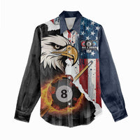 Personalized United States Billiards Women Casual Shirt Eagle On Fire 8 Ball - Wonder Print Shop