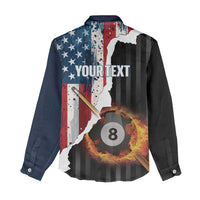 Personalized United States Billiards Women Casual Shirt Eagle On Fire 8 Ball - Wonder Print Shop