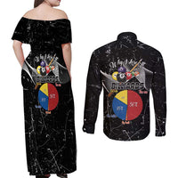 Why I Lose At Billiards Couples Matching Off Shoulder Maxi Dress and Long Sleeve Button Shirt Funny Grunge Style - Wonder Print Shop