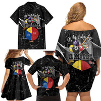 Why I Lose At Billiards Family Matching Off Shoulder Short Dress and Hawaiian Shirt Funny Grunge Style - Wonder Print Shop