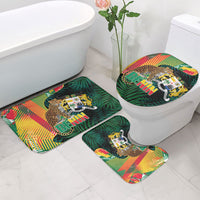 Benin Independence Day Bathroom Set Coat Of Arms Leopard Oil Palm Leaves