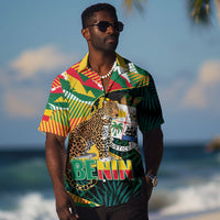Personalized Benin Independence Day Hawaiian Shirt Coat Of Arms Leopard Oil Palm Leaves
