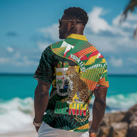 Personalized Benin Independence Day Hawaiian Shirt Coat Of Arms Leopard Oil Palm Leaves