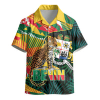 Personalized Benin Independence Day Kid Hawaiian Shirt Coat Of Arms Leopard Oil Palm Leaves