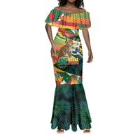 Personalized Benin Independence Day Mermaid Dress Coat Of Arms Leopard Oil Palm Leaves