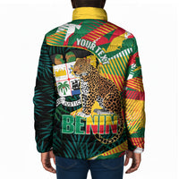 Personalized Benin Independence Day Padded Jacket Coat Of Arms Leopard Oil Palm Leaves