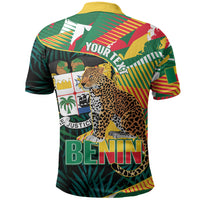Personalized Benin Independence Day Polo Shirt Coat Of Arms Leopard Oil Palm Leaves