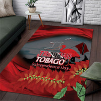 Trinidad and Tobago Independence Day Area Rug Scarlet Ibis And Chaconia Flowers