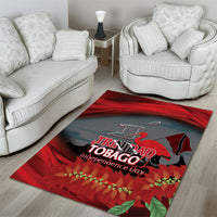 Trinidad and Tobago Independence Day Area Rug Scarlet Ibis And Chaconia Flowers