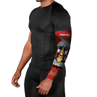 Personalized Trinidad and Tobago Independence Day Arm Sleeves Scarlet Ibis And Chaconia Flowers