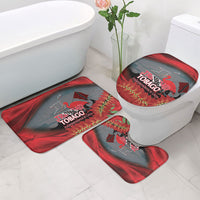 Trinidad and Tobago Independence Day Bathroom Set Scarlet Ibis And Chaconia Flowers