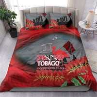 Trinidad and Tobago Independence Day Bedding Set Scarlet Ibis And Chaconia Flowers