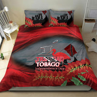 Trinidad and Tobago Independence Day Bedding Set Scarlet Ibis And Chaconia Flowers