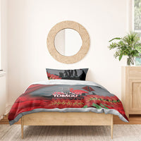 Trinidad and Tobago Independence Day Bedding Set Scarlet Ibis And Chaconia Flowers