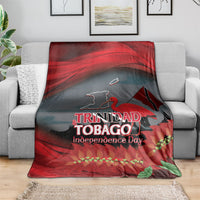 Trinidad and Tobago Independence Day Blanket Scarlet Ibis And Chaconia Flowers