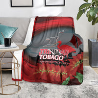 Trinidad and Tobago Independence Day Blanket Scarlet Ibis And Chaconia Flowers