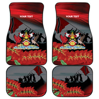Personalized Trinidad and Tobago Independence Day Car Mats Scarlet Ibis And Chaconia Flowers