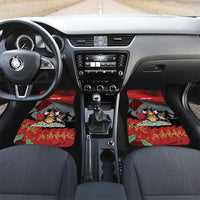 Personalized Trinidad and Tobago Independence Day Car Mats Scarlet Ibis And Chaconia Flowers