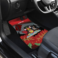 Personalized Trinidad and Tobago Independence Day Car Mats Scarlet Ibis And Chaconia Flowers