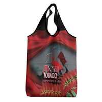 Trinidad and Tobago Independence Day Grocery Bag Scarlet Ibis And Chaconia Flowers