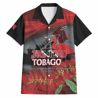Personalized Trinidad and Tobago Independence Day Hawaiian Shirt Scarlet Ibis And Chaconia Flowers