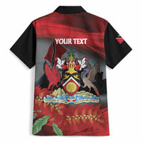 Personalized Trinidad and Tobago Independence Day Hawaiian Shirt Scarlet Ibis And Chaconia Flowers