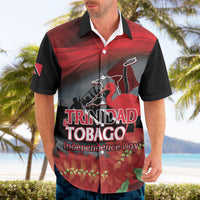 Personalized Trinidad and Tobago Independence Day Hawaiian Shirt Scarlet Ibis And Chaconia Flowers