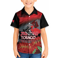 Personalized Trinidad and Tobago Independence Day Hawaiian Shirt Scarlet Ibis And Chaconia Flowers