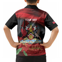 Personalized Trinidad and Tobago Independence Day Hawaiian Shirt Scarlet Ibis And Chaconia Flowers