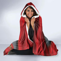 Trinidad and Tobago Independence Day Hooded Blanket Scarlet Ibis And Chaconia Flowers