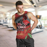 Personalized Trinidad and Tobago Independence Day Men Tank Top Scarlet Ibis And Chaconia Flowers