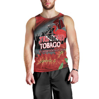 Personalized Trinidad and Tobago Independence Day Men Tank Top Scarlet Ibis And Chaconia Flowers