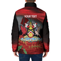 Personalized Trinidad and Tobago Independence Day Padded Jacket Scarlet Ibis And Chaconia Flowers