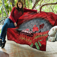 Trinidad and Tobago Independence Day Quilt Scarlet Ibis And Chaconia Flowers
