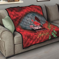 Trinidad and Tobago Independence Day Quilt Scarlet Ibis And Chaconia Flowers