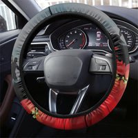 Trinidad and Tobago Independence Day Steering Wheel Cover Scarlet Ibis And Chaconia Flowers