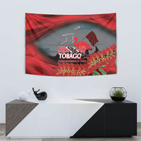 Trinidad and Tobago Independence Day Tapestry Scarlet Ibis And Chaconia Flowers