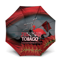 Trinidad and Tobago Independence Day Umbrella Scarlet Ibis And Chaconia Flowers