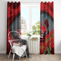 Trinidad and Tobago Independence Day Window Curtain Scarlet Ibis And Chaconia Flowers