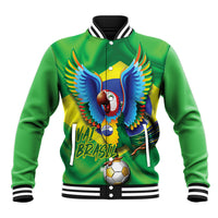 Vai Brasil Football Baseball Jacket 2026 Go Canarinho Macaw Parrot Flag Proud