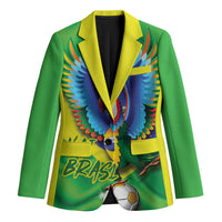 Vai Brasil Football Blazer 2026 Go Canarinho Macaw Parrot Flag Proud