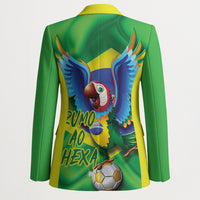 Vai Brasil Football Blazer 2026 Go Canarinho Macaw Parrot Flag Proud