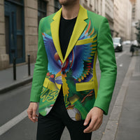 Vai Brasil Football Blazer 2026 Go Canarinho Macaw Parrot Flag Proud