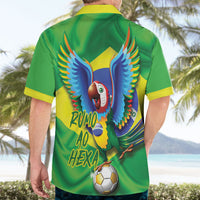 Vai Brasil Football Hawaiian Shirt 2026 Go Canarinho Macaw Parrot Flag Proud