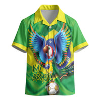 Vai Brasil Football Kid Hawaiian Shirt 2026 Go Canarinho Macaw Parrot Flag Proud