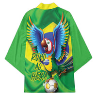 Vai Brasil Football Kimono 2026 Go Canarinho Macaw Parrot Flag Proud