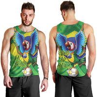 Vai Brasil Football Men Tank Top 2026 Go Canarinho Macaw Parrot Flag Proud