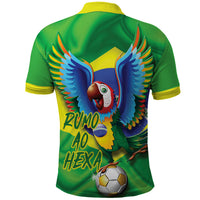 Vai Brasil Football Polo Shirt 2026 Go Canarinho Macaw Parrot Flag Proud