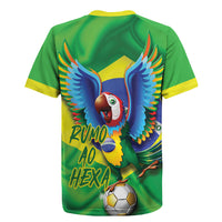 Vai Brasil Football Rugby Jersey 2026 Go Canarinho Macaw Parrot Flag Proud