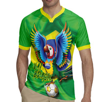 Vai Brasil Football Rugby Jersey 2026 Go Canarinho Macaw Parrot Flag Proud